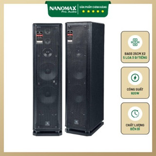 Đôi Loa Đứng Nanomax RF-251 Công Suất 920w Bass 25cm Nghe Nhạc Hát Karaoke Hàng Chính Hãng