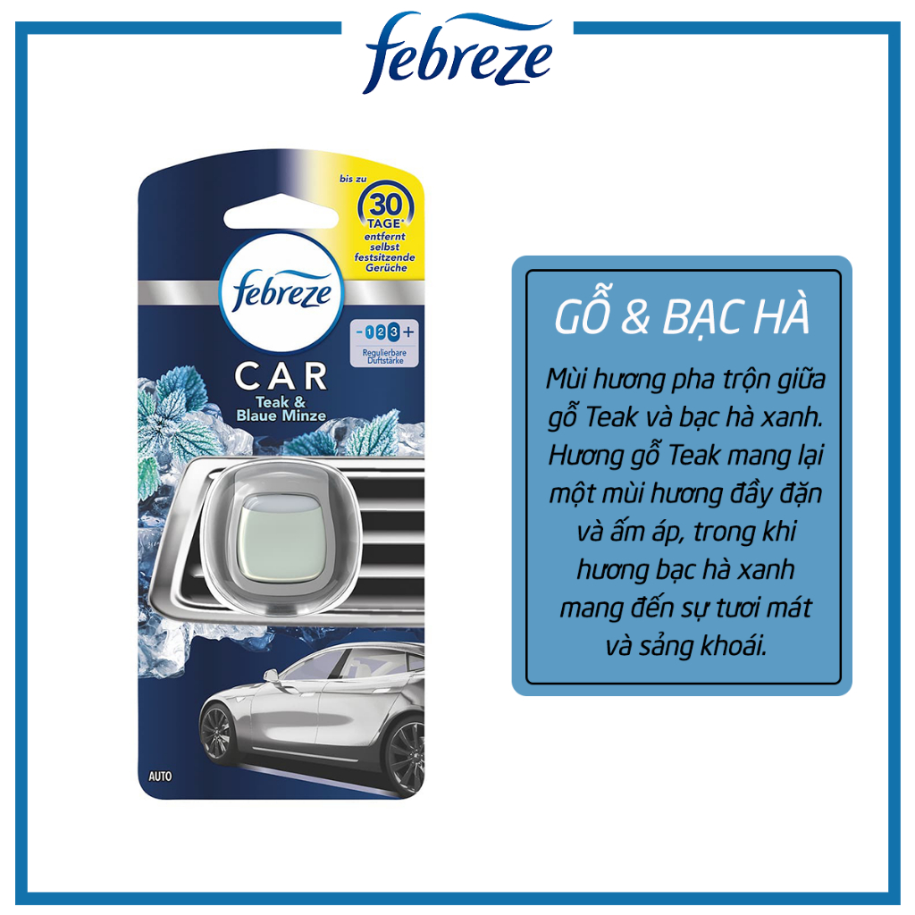 Nước hoa ô tô kẹp cửa gió FEBREZE