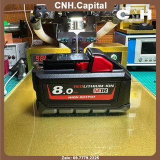 Pin milwaukee 8ah 10 cell 21700 nhận sạc zin