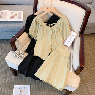 Set Bộ Bigsize Nữ Mập Fashion Set Bigsize Nữ Set Cổ V Nhọn Thiết Kế Thanh Lịch Đi Làm Hay Đi Chơi Đều Xinh SE0007