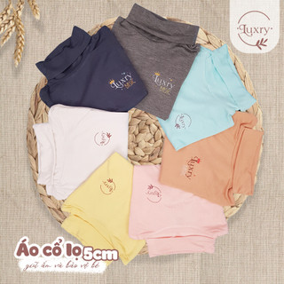 Áo cổ lọ Basic 5cm thương hiệu Luxry từ vải sợi tre giữ ấm cho bé từ 3 tháng đến 5 tuổi