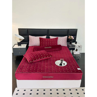 Bộ Ga Gối Nỉ Nhung Trần Bông Thêu Hoa Cúc Cao Cấp Loại 1 Muji Xuất Nhật