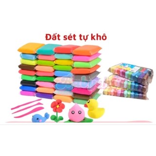 Đất sét tự khô , lốc 12/24/36 màu đất nặn , butter slime
