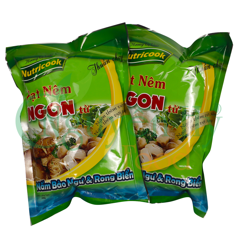 Hạt Nêm Nấm Bào Ngư & Rong Biển Nutricook Thuần Chay 220g / 400g/ 800g