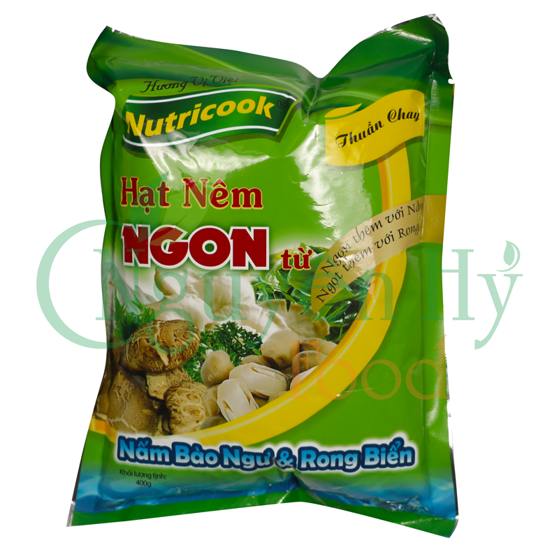 Hạt Nêm Nấm Bào Ngư & Rong Biển Nutricook Thuần Chay 220g / 400g/ 800g