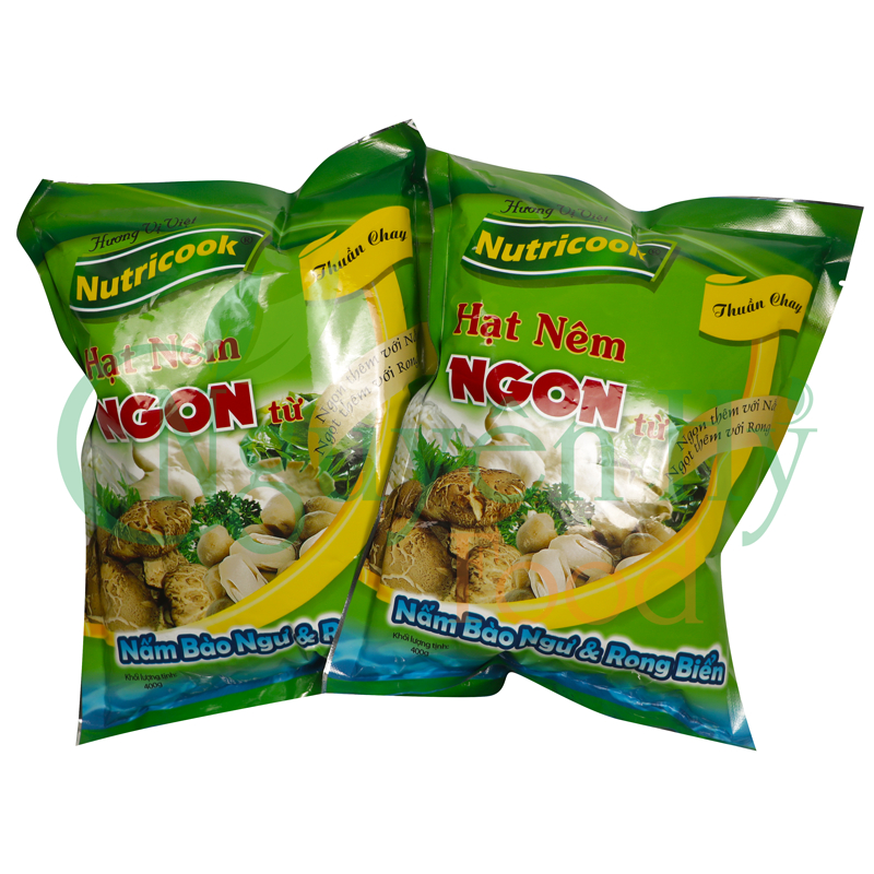 Hạt Nêm Nấm Bào Ngư & Rong Biển Nutricook Thuần Chay 220g / 400g/ 800g