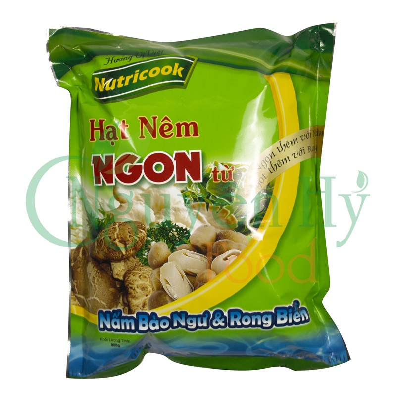 Hạt Nêm Nấm Bào Ngư & Rong Biển Nutricook Thuần Chay 220g / 400g/ 800g