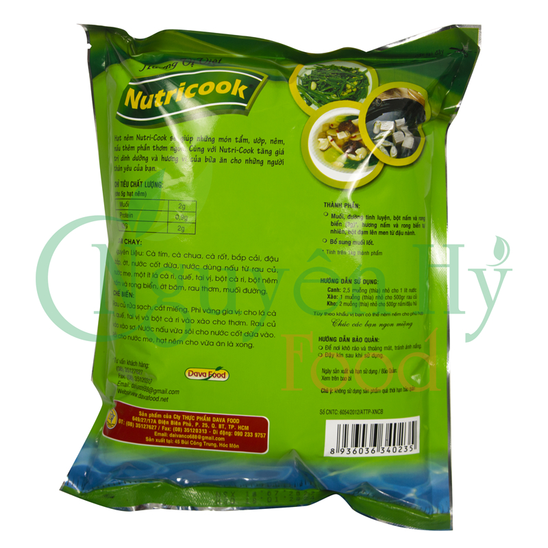 Hạt Nêm Nấm Bào Ngư & Rong Biển Nutricook Thuần Chay 220g / 400g/ 800g