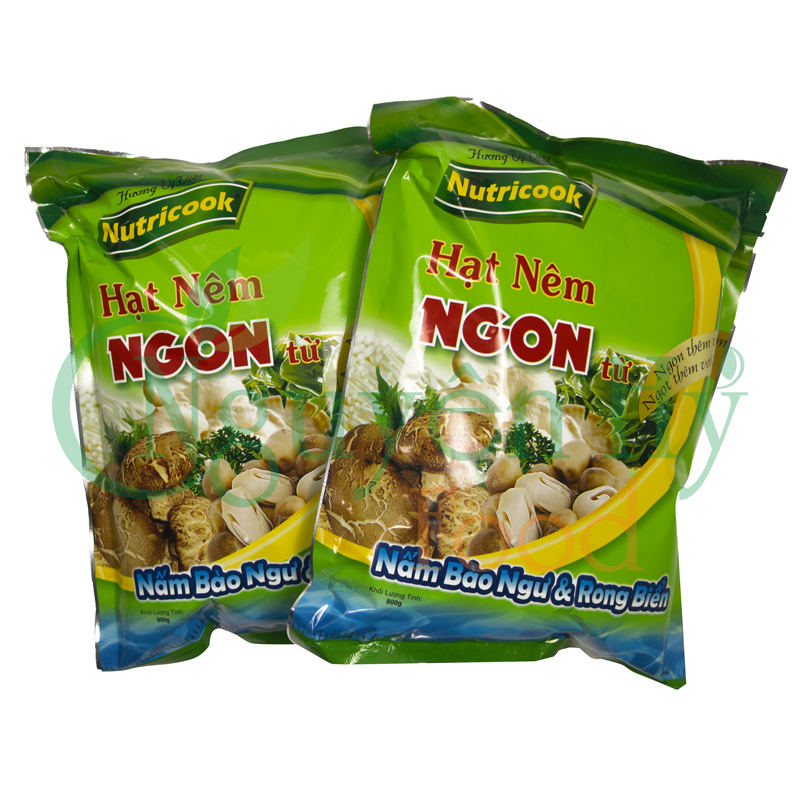 Hạt Nêm Nấm Bào Ngư & Rong Biển Nutricook Thuần Chay 220g / 400g/ 800g