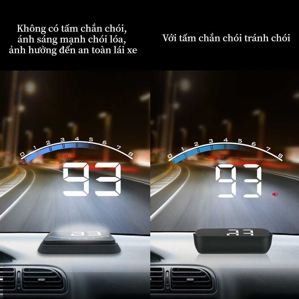 Ô tô di động màn hình obd ô tô sửa đổi bảng mã độ nét cao máy chiếu màn hình hud head-up M6S