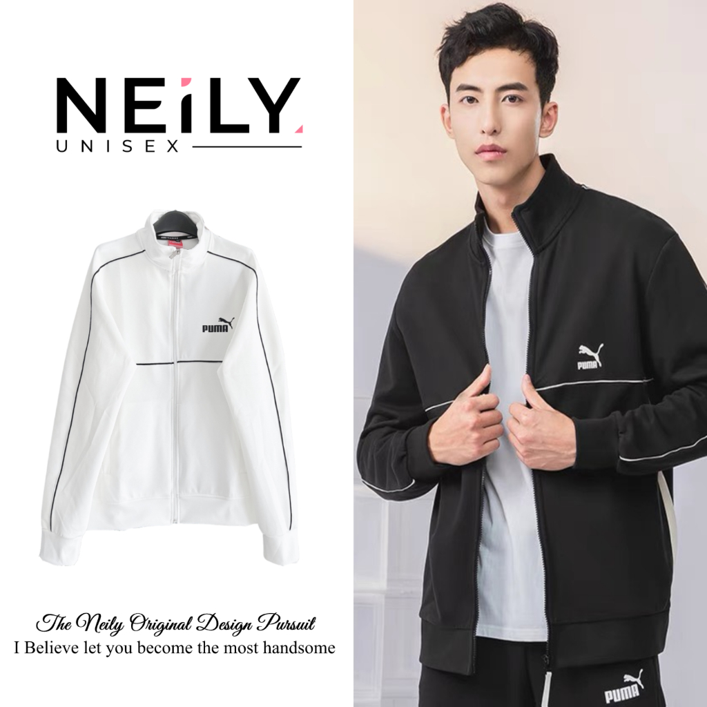 Áo khoác thể thao nỉ zip PUMA unisex áo khoác ngoài NEILY nam nữ cổ trụ chất nỉ umi cao cấp dày dặn chuẩn form