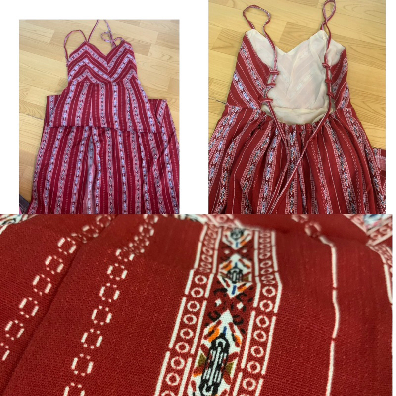 Váy maxi trắng/đen