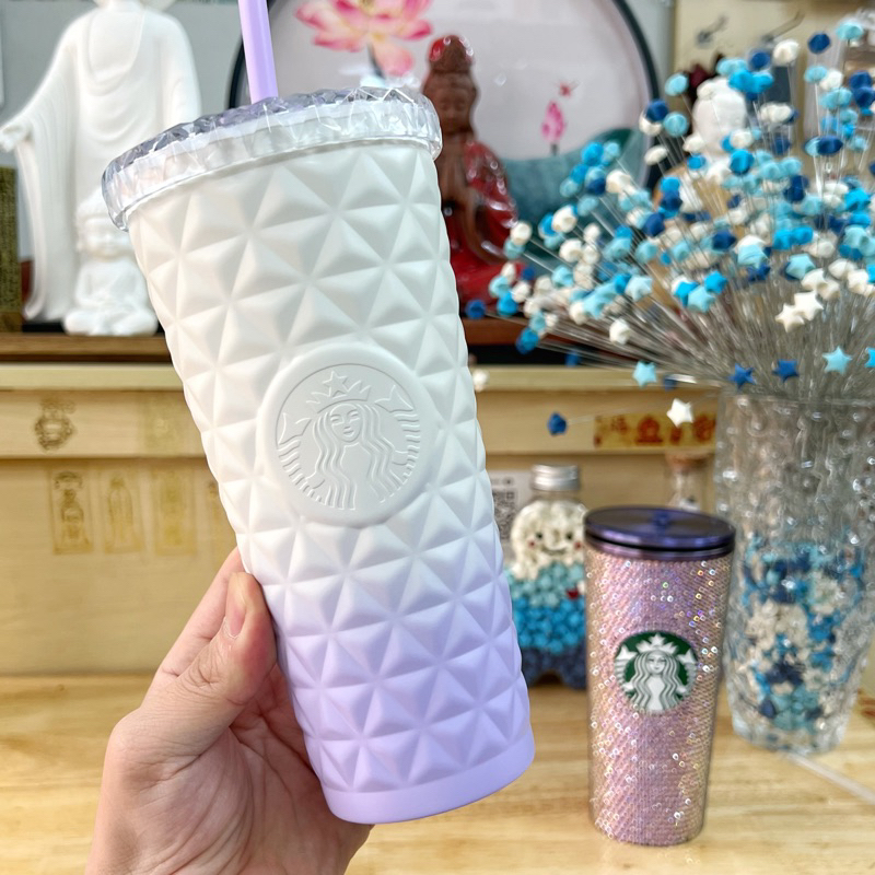 [chính hãng] Ly giữ nhiệt Starbucks Trung ombre tím- Ly Starbuck tím giữ nhiệt Nguyễn Gia group cao 