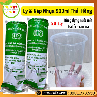 50 Ly nhựa 900ml đựng nước mía , nước dừa , trà tắc giá rẻ