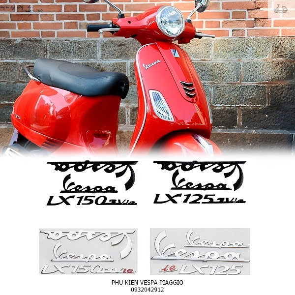 Bộ Tem Chữ Nổi Cho Vespa LX