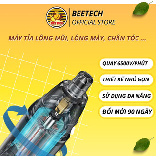 Máy tỉa lông mũi mini BEETECH - dụng cụ tỉa chân tóc, lông mày , cắt lông tai an toàn không chày xước da