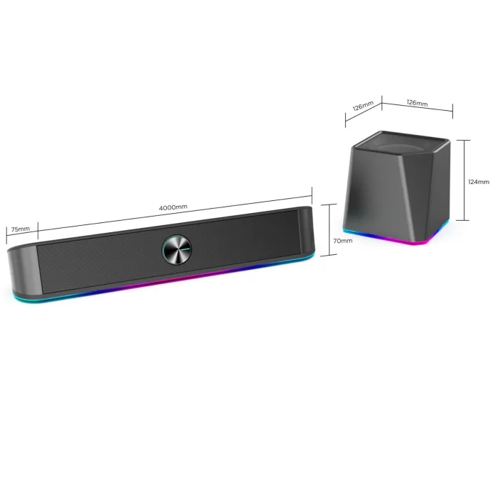 LOA VI TÍNH DHE-6003/DHE-6003S MÀU ĐEN VỚI ÂM THANH TO RÕ SIÊU ÊM TAI