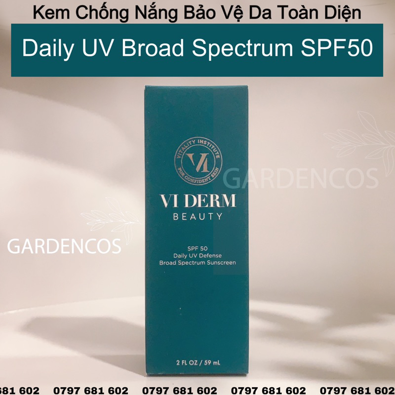 Kem Chống Nắng Phổ Rộng SPF 50 Viderm SPF 50 Daily UV Defense Broad Spectrum Sunscreen 59ml - Gardencos