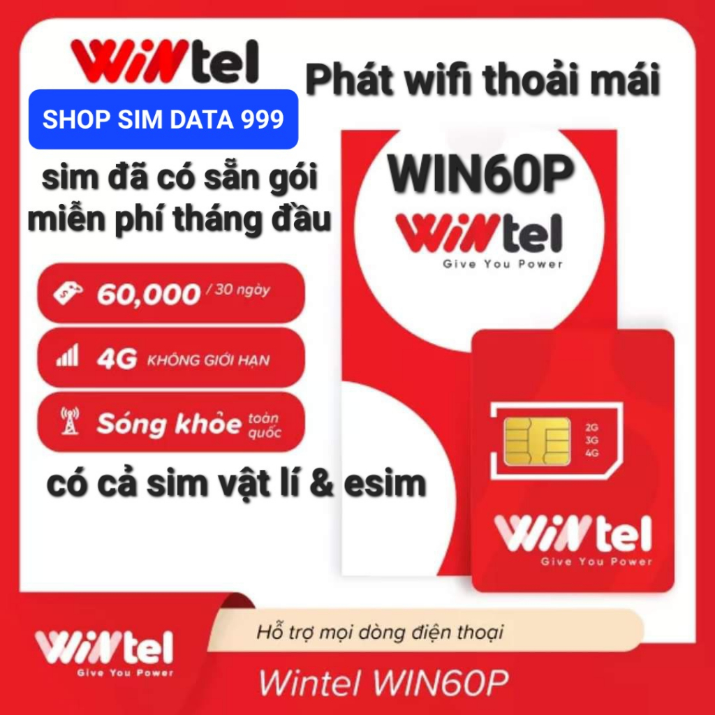 SIM TỶ DATA WIN60P