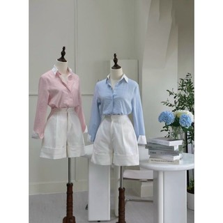 SET ÁO SƠ MI PHỐI TAY TRẮNG + SHORT KAKI