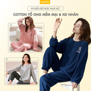 [99 Mẫu] Bộ Mặc Nhà Nữ Dài Tay Thu Đông | Bộ Cotton Nữ Dài Tay