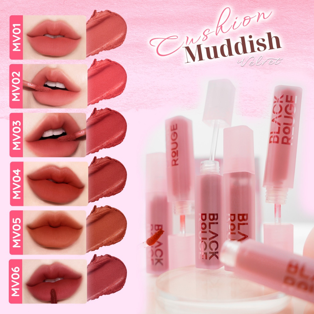 Son Kem Lì Black Rouge Muddish Cushion Velvet Tint - Air Fit Velvet Tint