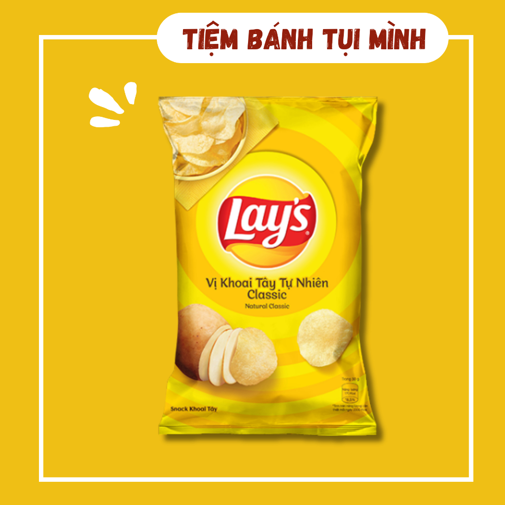 Bánh Snack Lays Vị Khoai Tây Classic, đồ ăn vặt