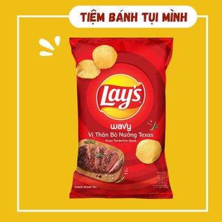 Bánh Snack Lays vị thăn bò nướng texas, đồ ăn vặt
