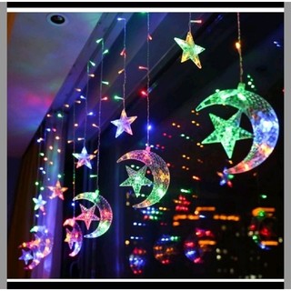 Rèm sao led trang trí trăng sao