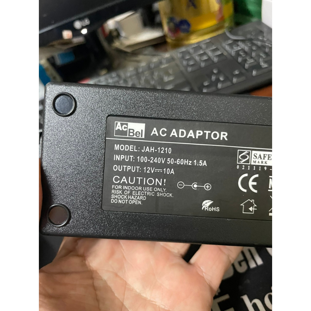 Nguồn Acbel 12V 10A Chính hãng có đèn báo, 12V 10A, Nguồn Adapter 12v -10A 120w chuyên dùng cho máy bơm mini, bơm đôi 7A