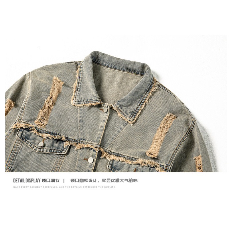 Áo Khoác Jean Nam Nữ From Rộng, Chất Vải Dầy Dặn, Áo Bò Thời Trang Unisex