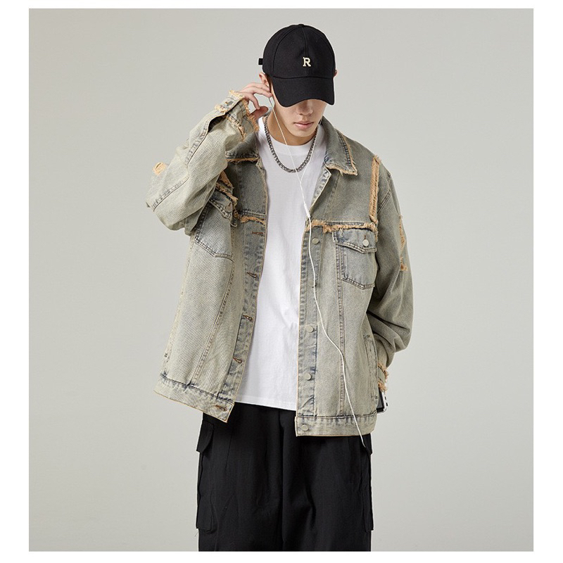 Áo Khoác Jean Nam Nữ From Rộng, Chất Vải Dầy Dặn, Áo Bò Thời Trang Unisex