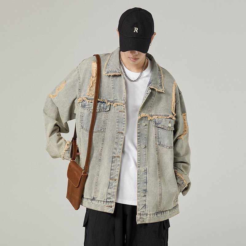 Áo Khoác Jean Nam Nữ From Rộng, Chất Vải Dầy Dặn, Áo Bò Thời Trang Unisex