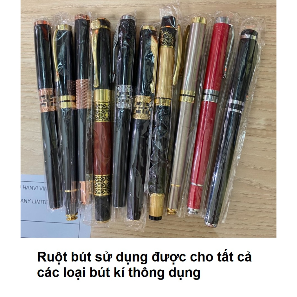 Ruột Bút Kí thay thế Ngòi Bút Dạ Bi dành cho Bút Ký mực xanh - mực đen