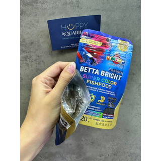 Thức ăn Betta Bright Super Color OKIKO 20g - Thức ăn chuyên lên màu cho cá betta và các loại cá cảnh