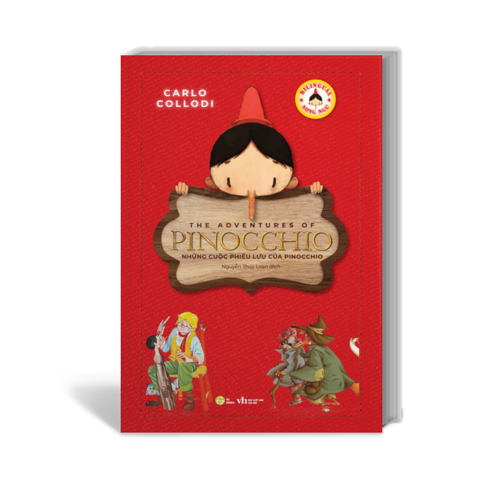Sách : The Adventures of Pinocchio (Cậu bé người gỗ) phiên bản Song ngữ Việt - Anh (kèm audio + note từ vựng)