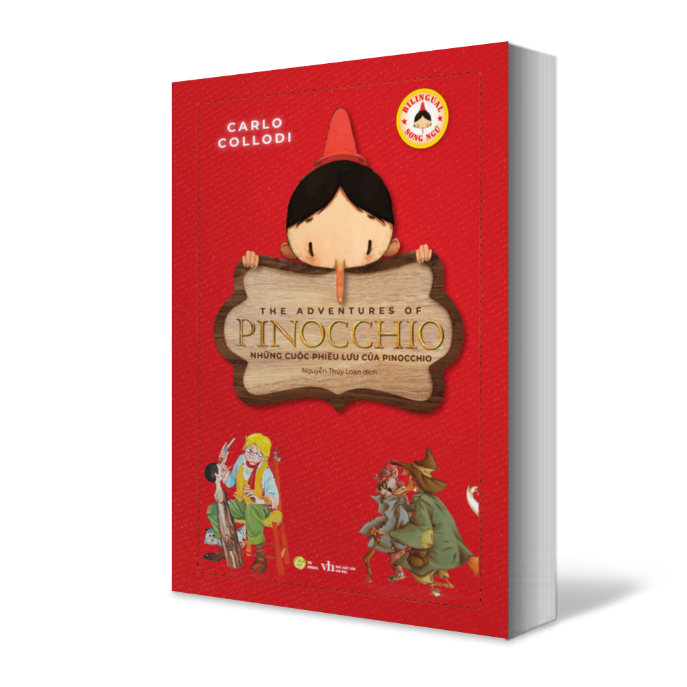 Sách : The Adventures of Pinocchio (Cậu bé người gỗ) phiên bản Song ngữ Việt - Anh (kèm audio + note từ vựng)