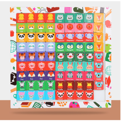 Đồ chơi Ghép hình nhiều mảnh bằng gỗ lớn kèm Bảng vẽ xóa phát triển tư duy thông minh cho bé