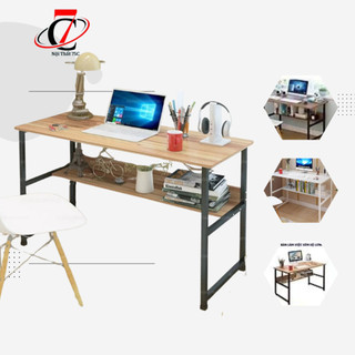 Bàn học có kệ để sách , Bàn làm việc văn phòng,khung sắt U2 , kích thước 40x80x75cm