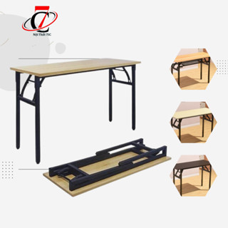 Bàn làm việc chân xếp ,gấp gọn, khung sắt dày liên kết chắc chắn ,đã lắp ráp sẵn , mặt bàn mdf dày 17mm phũ melamin