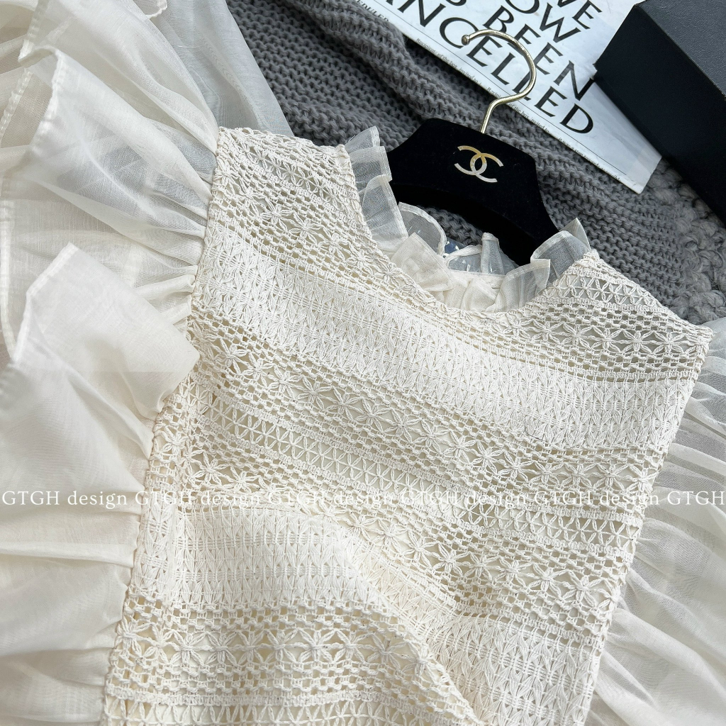 Siuu phẩm áo ren phối tơ bèo so hott hàng QC