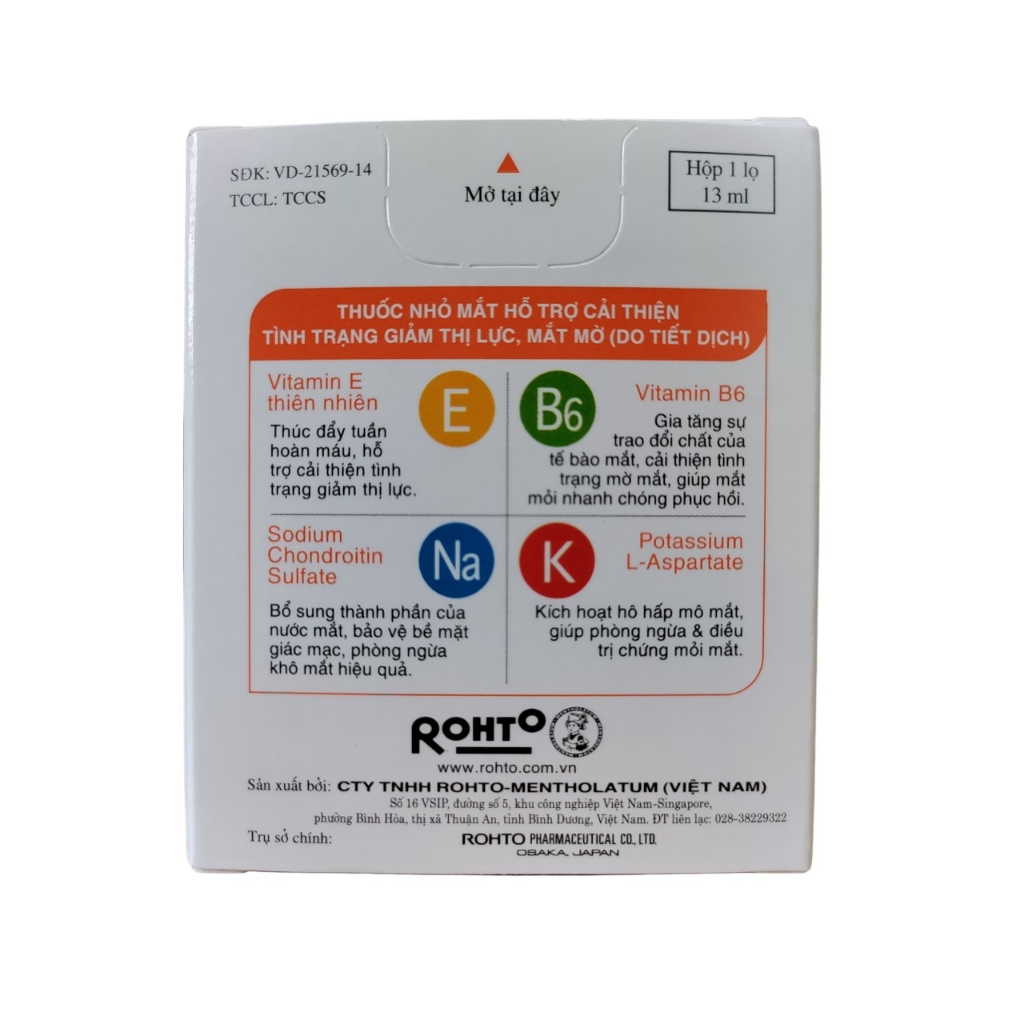 Dung dịch dùng cho mắt  V.ROHTO VITAMIN