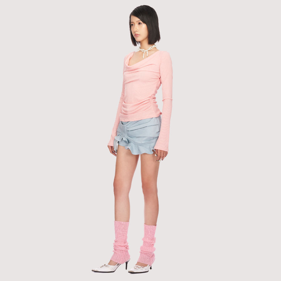 Áo aeie jr. HANDKERCHIEF TOP áo tay dài thắt nơ sau lưng