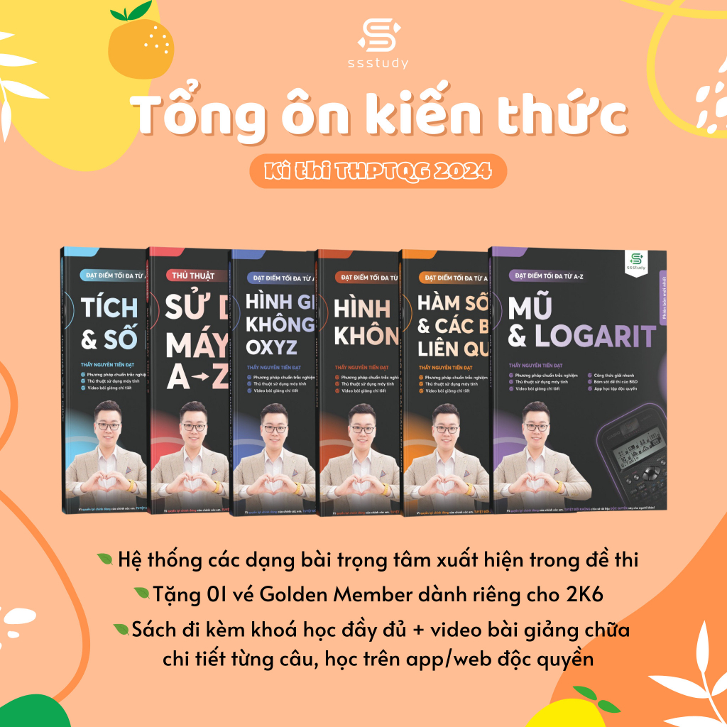 Combo 6 Cuốn Sách Chuyên Đề Môn Toán Ôn Thi THPT Đại Học - Biên Soạn Bởi Thầy Nguyễn Tiến Đạt