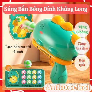 Đồ chơi Súng Bắn Bóng Dính Có Hộp Tặng Quà,súng bắn phi tiêu cho bé kèm bảng phi tiêu