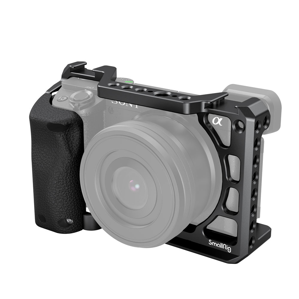 Khung Bảo Vệ Máy Ảnh SmallRig Camera Cage with Silicone Handle for Sony A6100/A6300/A6400 3164