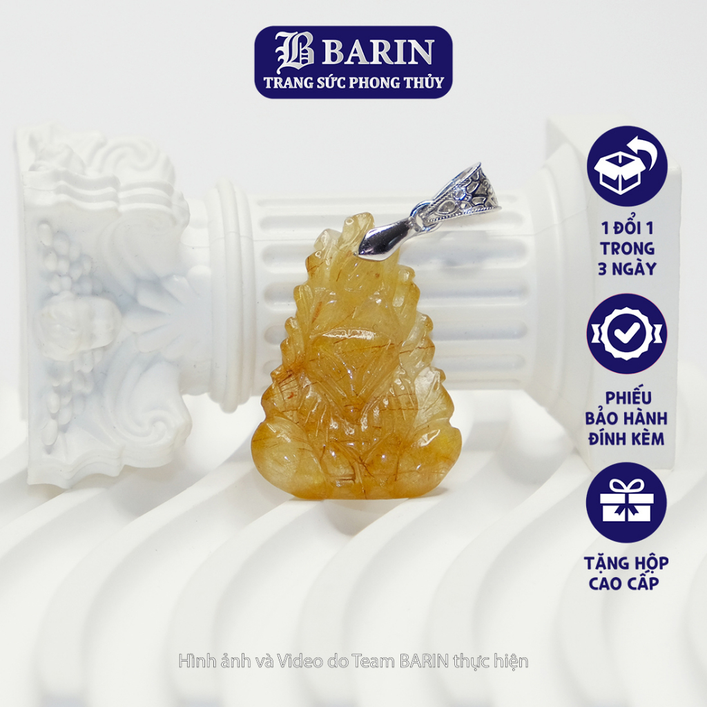 Hồ ly chúa tóc vàng, hồ ly chín đuôi thiên nhiên dùng làm mặt dây chuyền BARIN