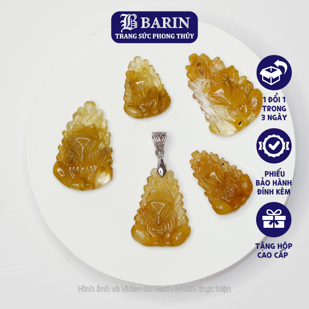 Hồ ly chúa tóc vàng, hồ ly chín đuôi thiên nhiên dùng làm mặt dây chuyền BARIN