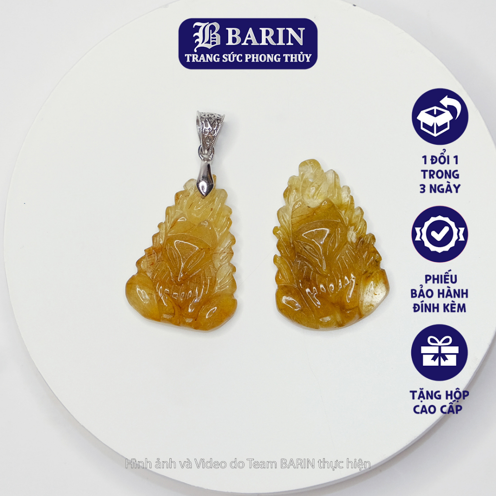 Hồ ly chúa tóc vàng, hồ ly chín đuôi thiên nhiên dùng làm mặt dây chuyền BARIN
