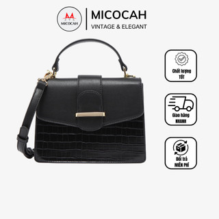 Túi Xách Nữ Đeo Chéo MICOCAH Dáng Công Sở Thời Trang Phối Vân Da Rắn Da Cao Cấp Cực Đẹp MC06